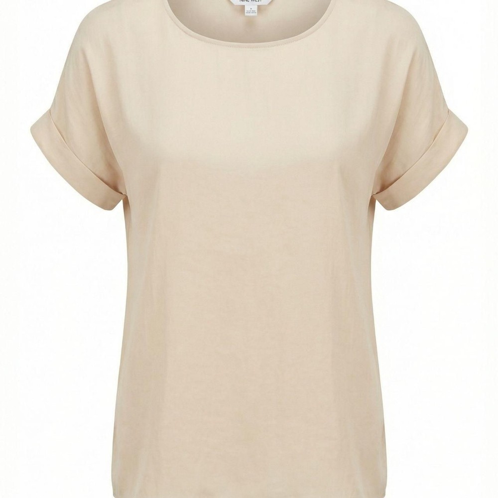 Nine-west Women's Cream and Tan Blouse