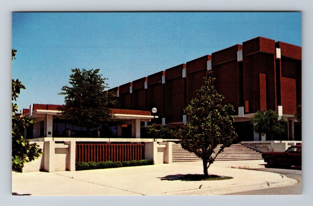 Waco TX-Texas Moody Memorial Baylor Library Postal Post Old Vintage Postcard PC