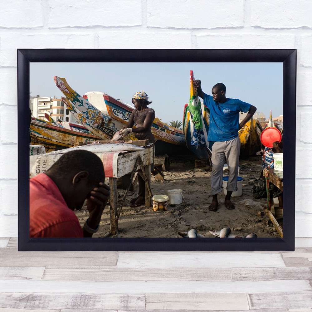 Street Africa The Fish Monger Wall Art Print
