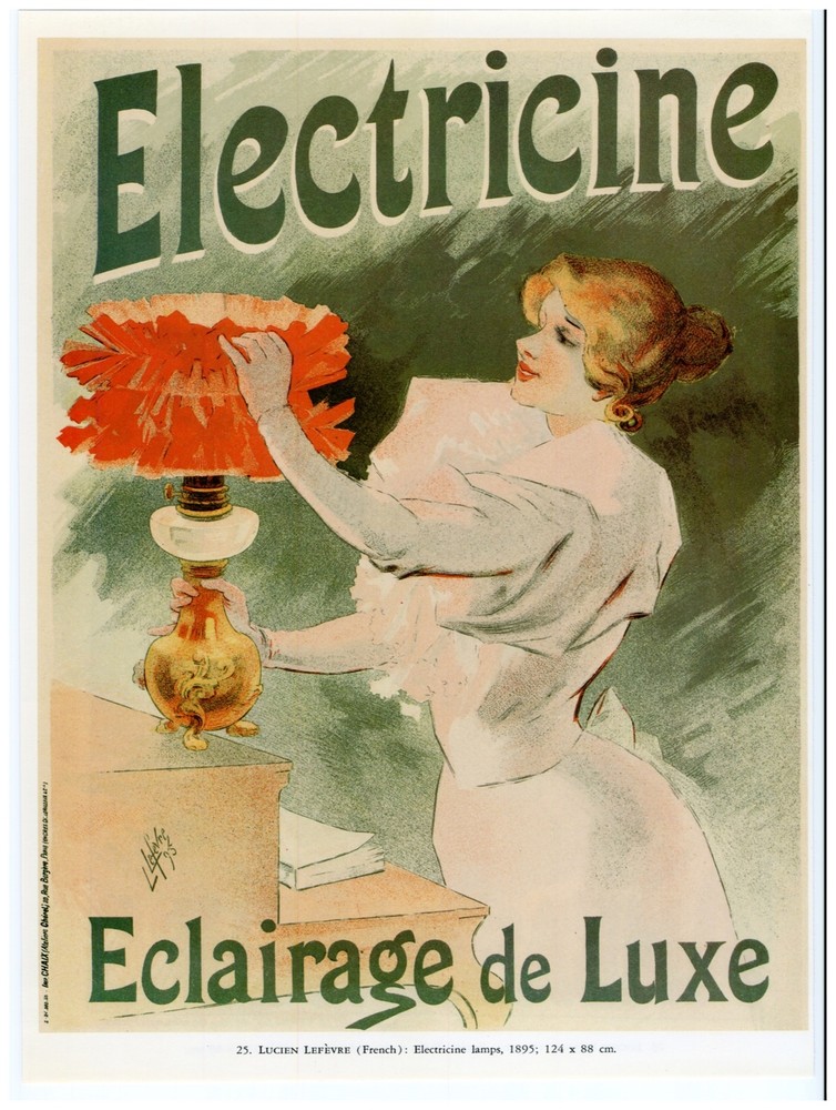 Decor Poster. Electricine Luxury Lighting Ad. Graphic Art Design Art. 1506