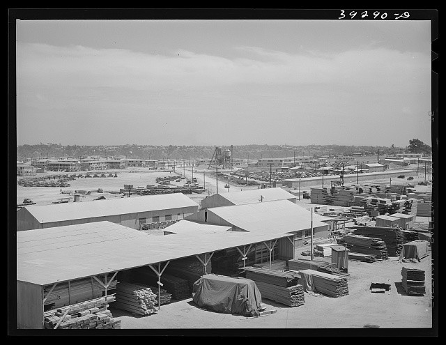 San Diego California 1941 Kearney-Mesa Defense Housing Construction Materials