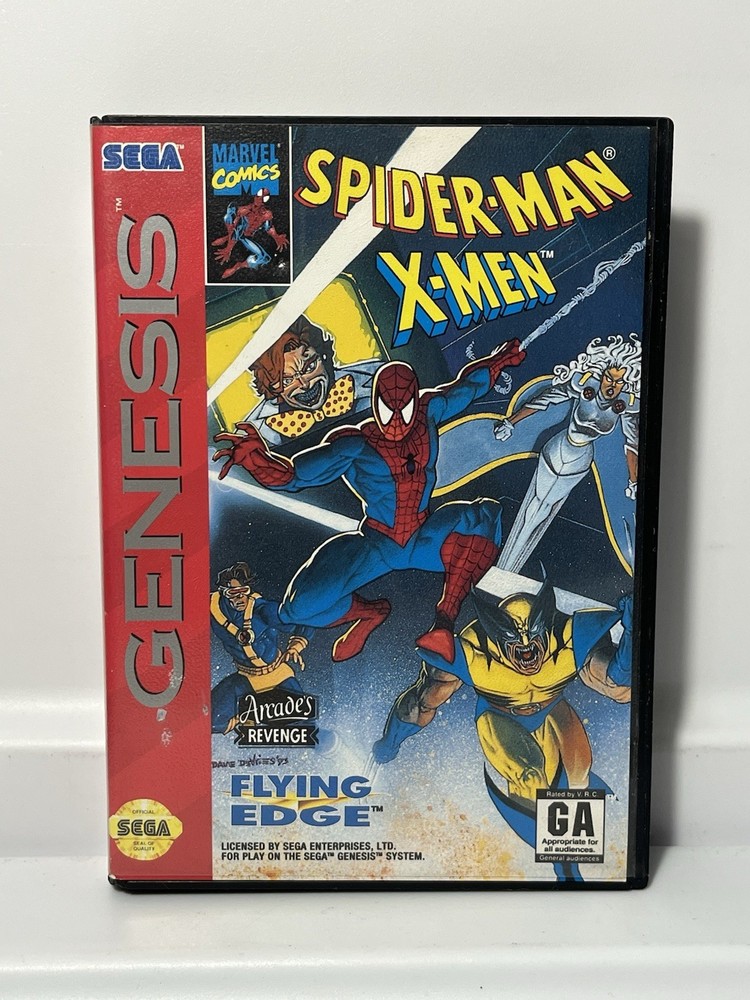 Spider-Man/X-Men: Arcade's Revenge (Sega Genesis, 1993) CIB Complete - Tested
