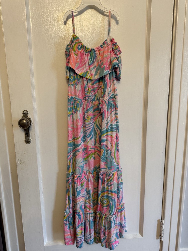 Lilly Pulitzer Kids Girls Maxi Serafina Dress Size L (8-10)