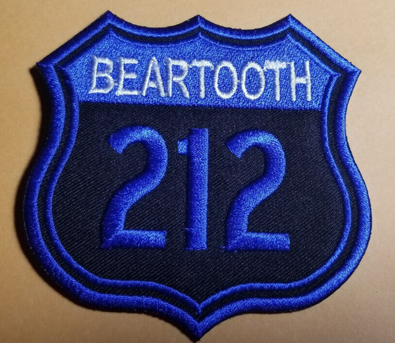 Beartooth Hwy & US-212 in Montana Embroidered Patch approx 3X3