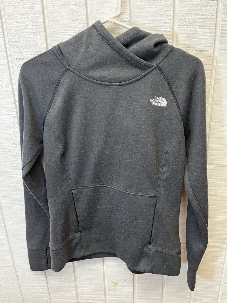 The North Face Women’s Small Hoodie Grey Cowl Neck Embroidered w/White Logo