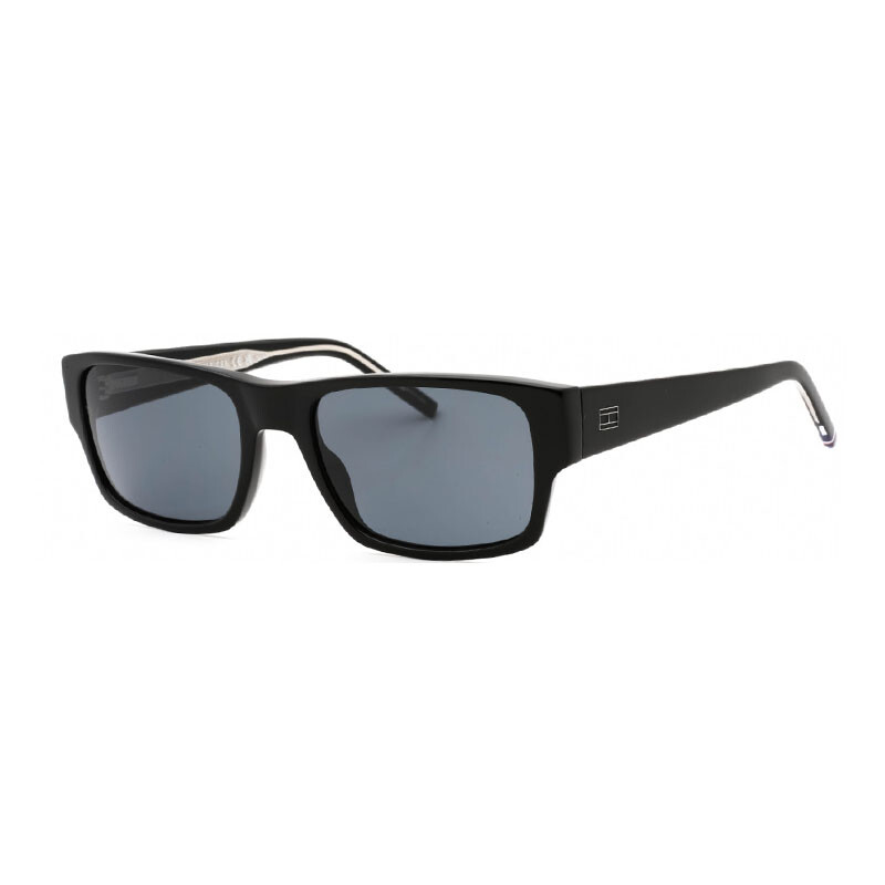 Tommy Hilfiger TH 2017 Shiny Black Grey Sunglasses 56-19-140 New Authentic