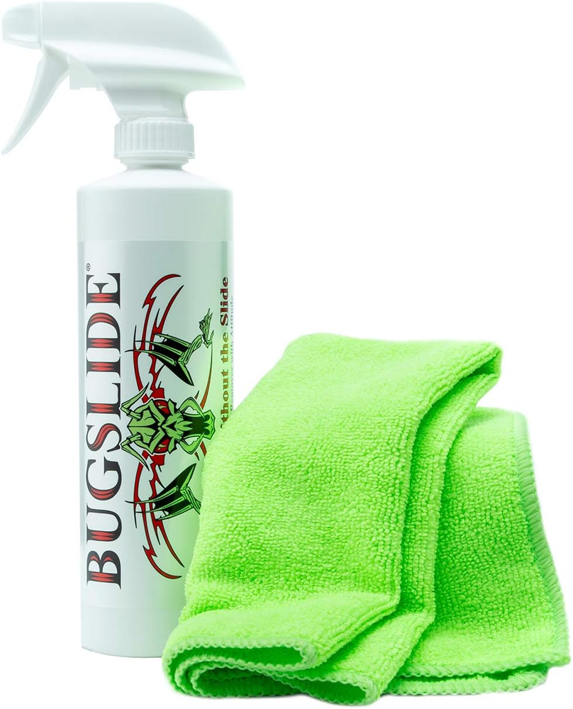 Bugslide 16 Oz Shop Kit Cleaner and Polisher with Microfiber Towel, Tree Sap Rem