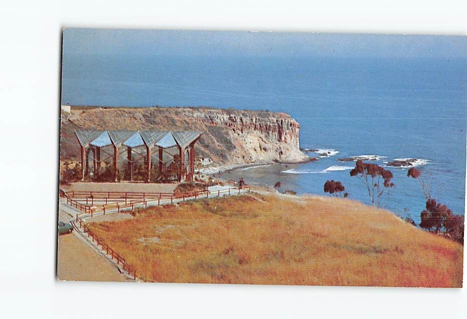 Postcard Wayfarers' Chapel near Portuguese Bend Rancho Palos Verdes California