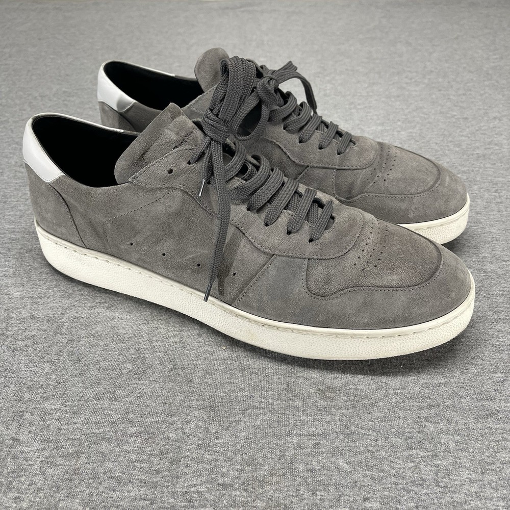To Boot New York Derrick Shoes Mens 13 Gray Suede Low Top Lace Up Sneakers