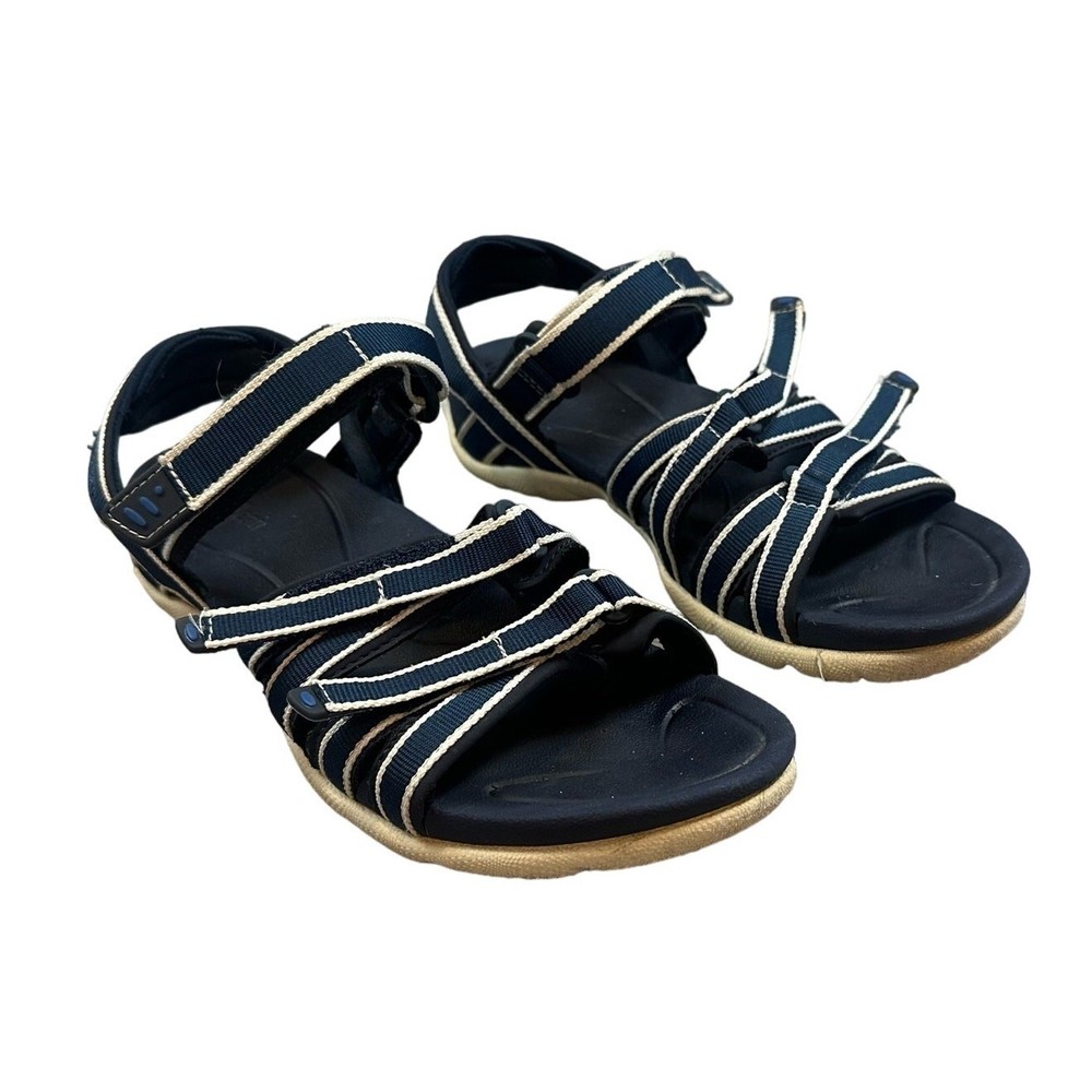 LL Bean Women's Navy Blue Boothbay Hiking Sandals Size 7 Water Sports Shoes 274553  