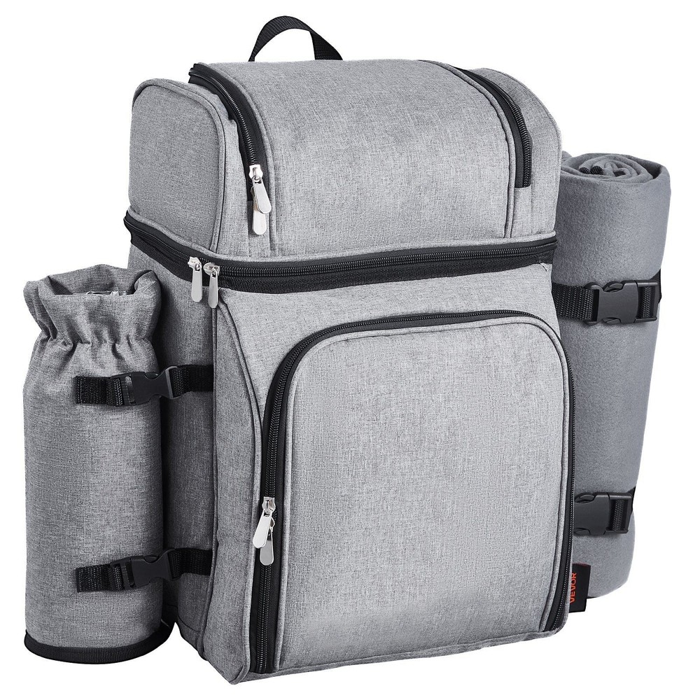Picnic Backpack, Beach Picnic Backpack Bag for 4 Person with Insulated Cooler Co