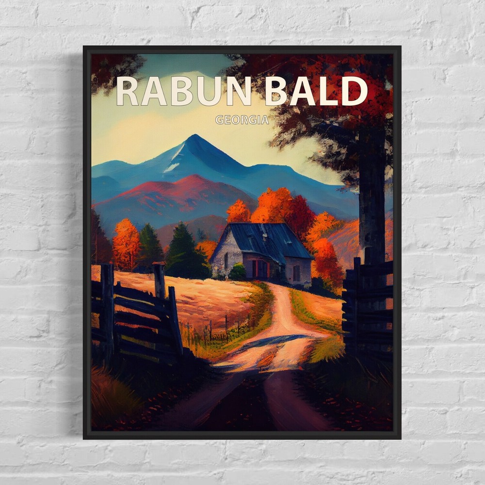 Rabun Bald Georgia Art Print Rabun Bald Wall Art Painting Rabun Bald Vintage