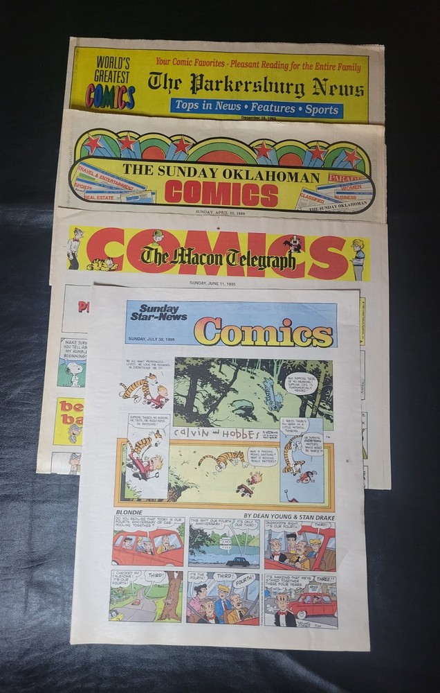 Lot 4 Sunday Comics Newspaper Sections 1989, 1993, 1995