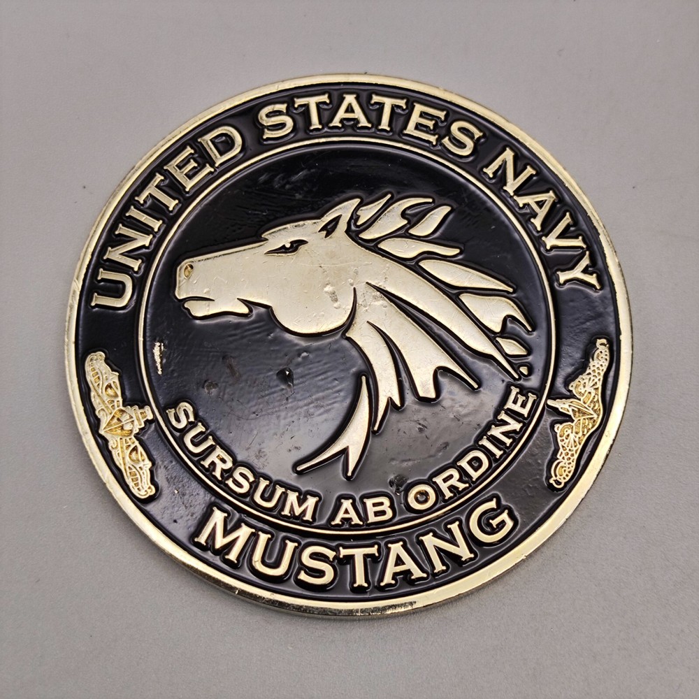 United States Navy Mustang Sursum Ab Ordine Challenge Coin
