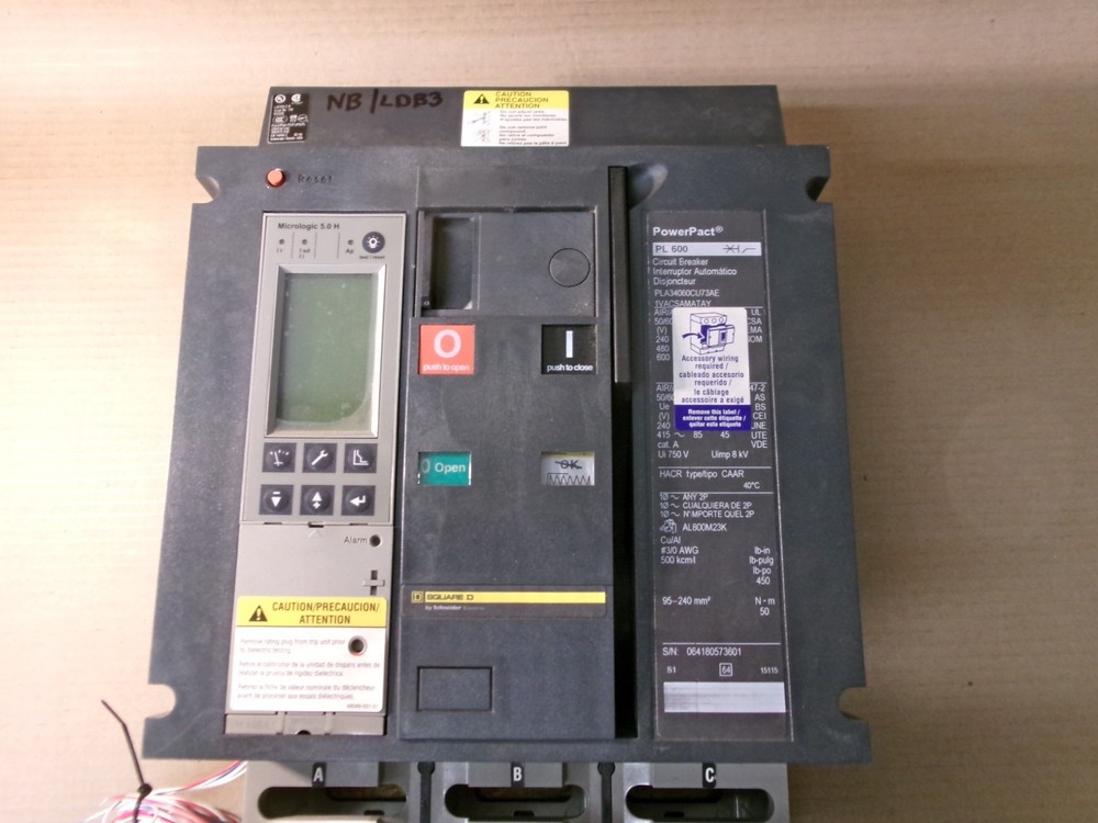Square D PLA34060CU73AE1VACSAMATAY 3 Pole 600 Amp 600v Circuit Breaker