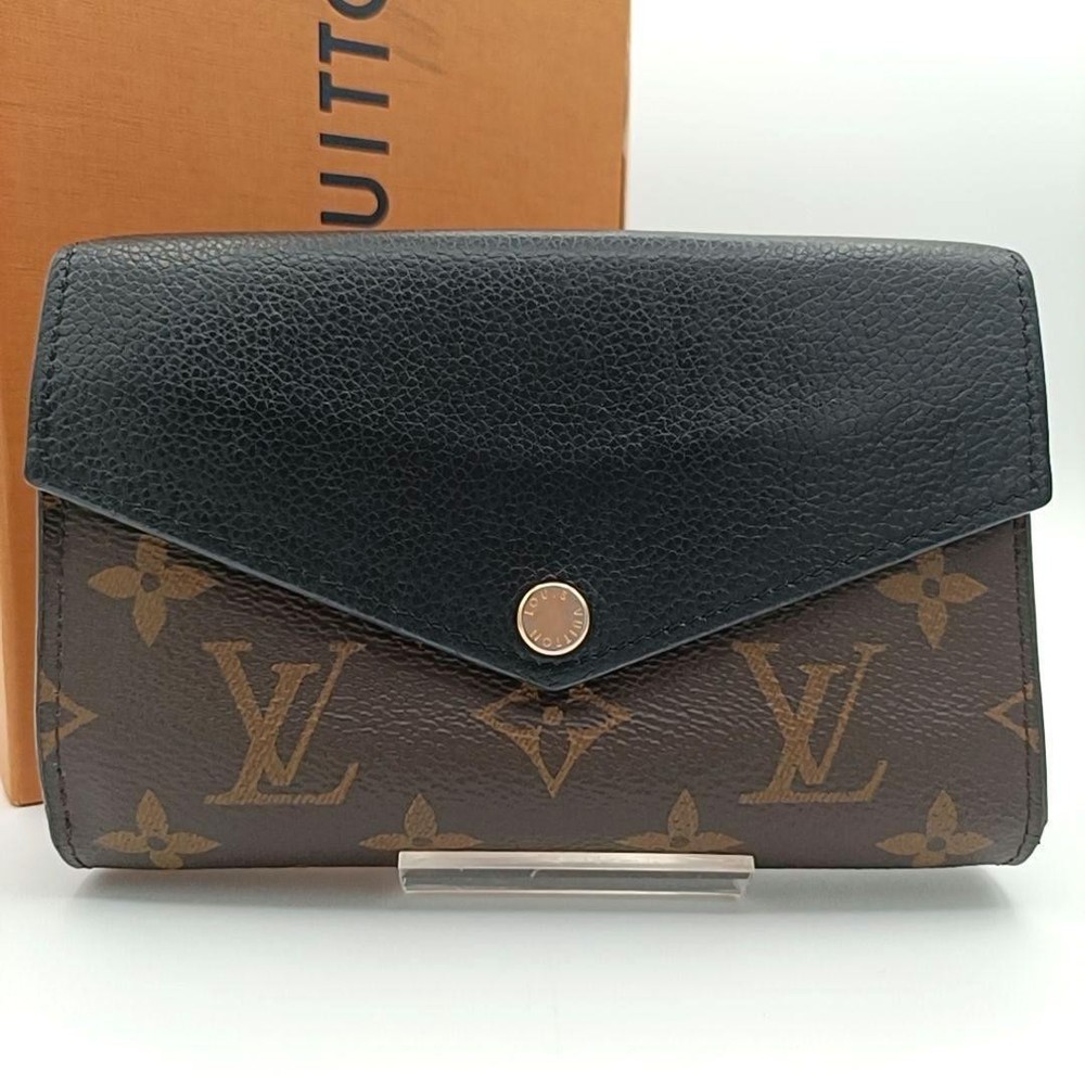 Louis Vuitton Portefeuille Pallas Compact Monogram Black Brown M60990