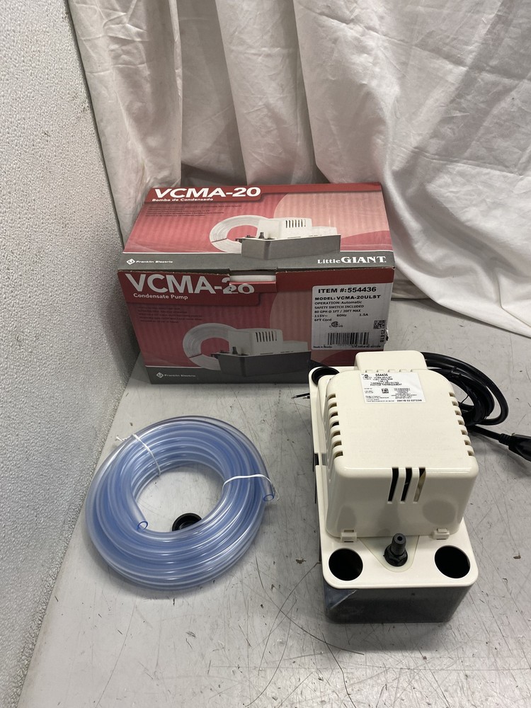 LITTLE GIANT Condensate Removal Pump: 115V 1/2 Gal Tank 554436