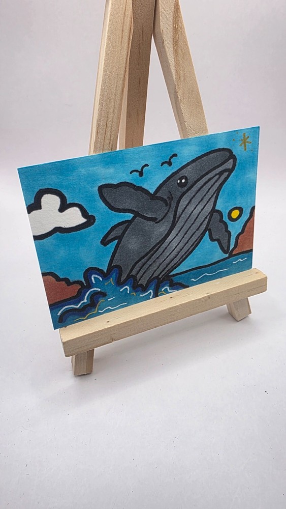 Guardians of the Sea ACEO Original Art Series – Whimsical Ocean Animals OOAK