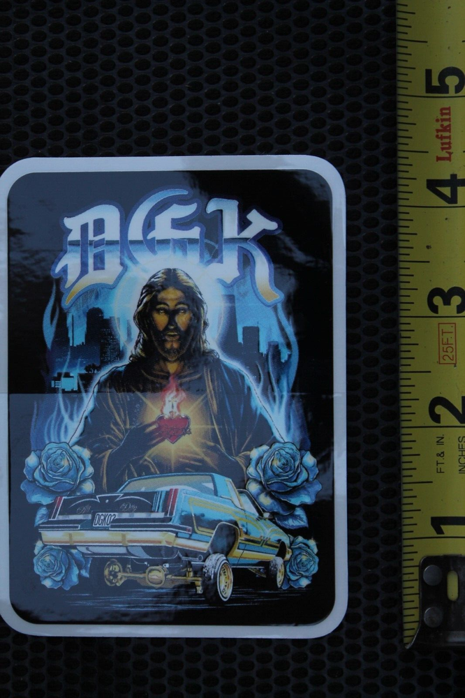 DGK Skateboards Jesus Lowrider Latino Gangster Z82 Vintage Skateboarding STICKER