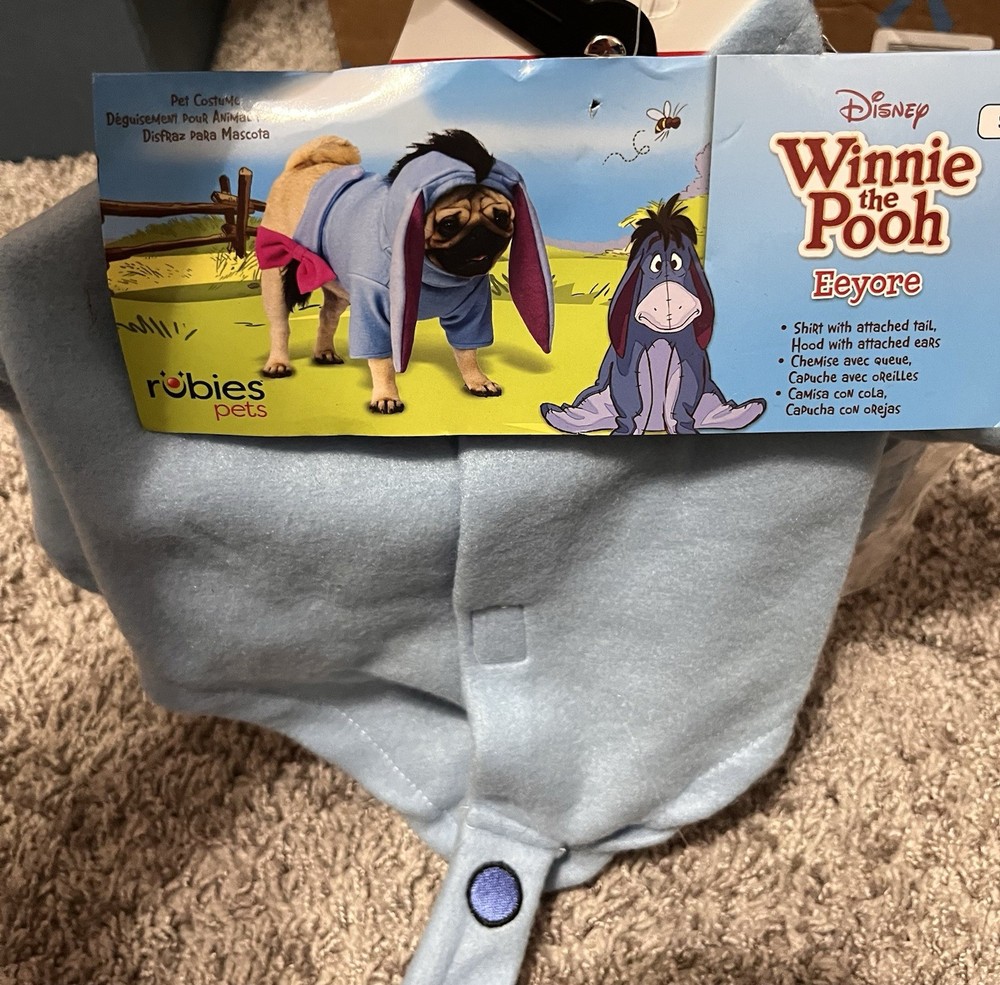 Disney EEYORE Winnie the Pooh Pet Costume for Dogs by Rubies Size Small - NEW