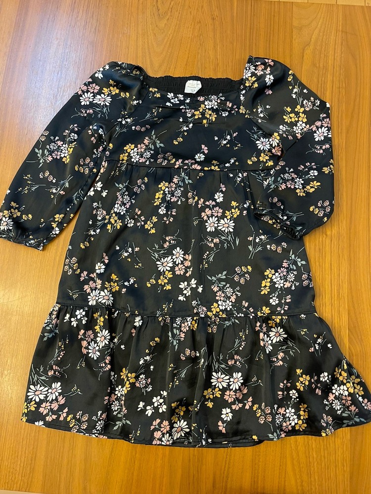 Abercrombie & Fitch Girls Satiny Floral Print Mini Dress 9/10
