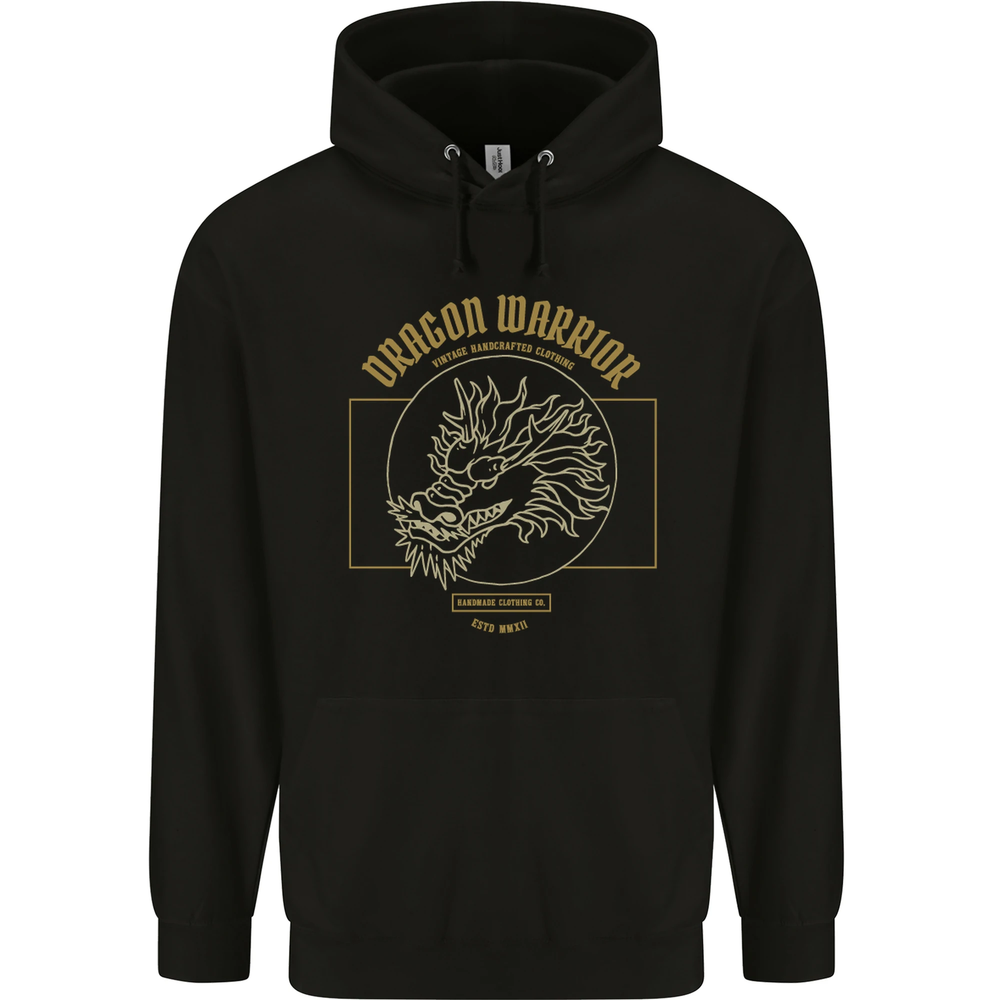 Dragon Warrior Samurai Japan Japanese Mens 80% Cotton Hoodie