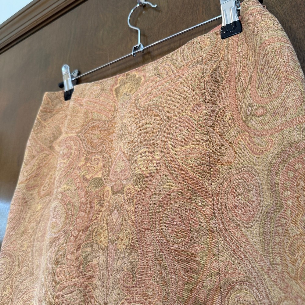 1990s vintage Talbots Silk/Wool blend paisley print pencil skirt size 8