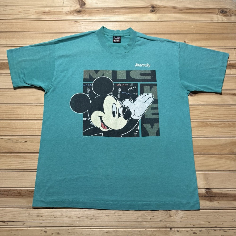 Vintage 90s Mickey Mouse Kentucky Cartoon Shirt Single Stitch Size XL