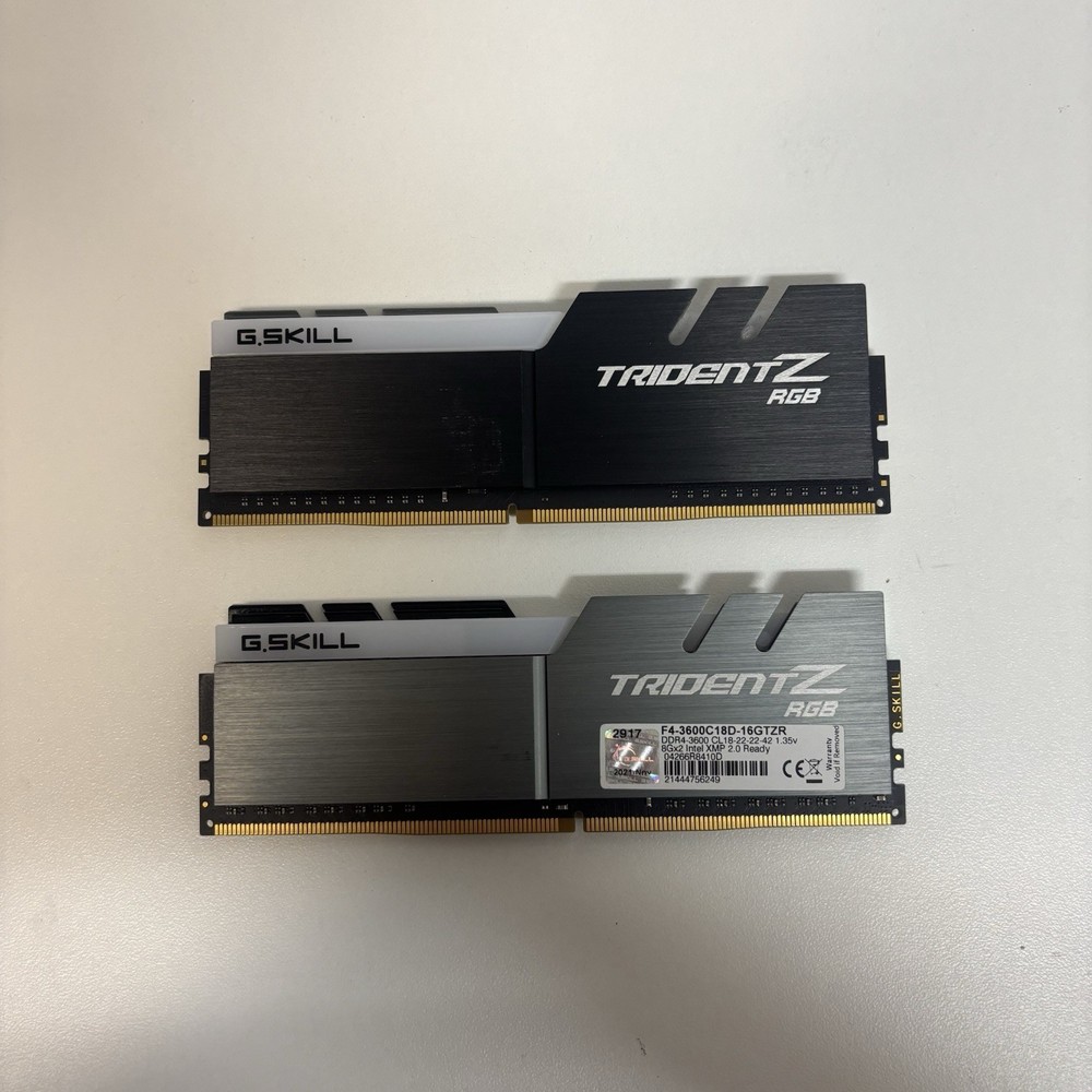 G Skill Intl RGB 16GB (2x8GB) RAM DDR4 3600MHz F4-3600C18-8GTZR