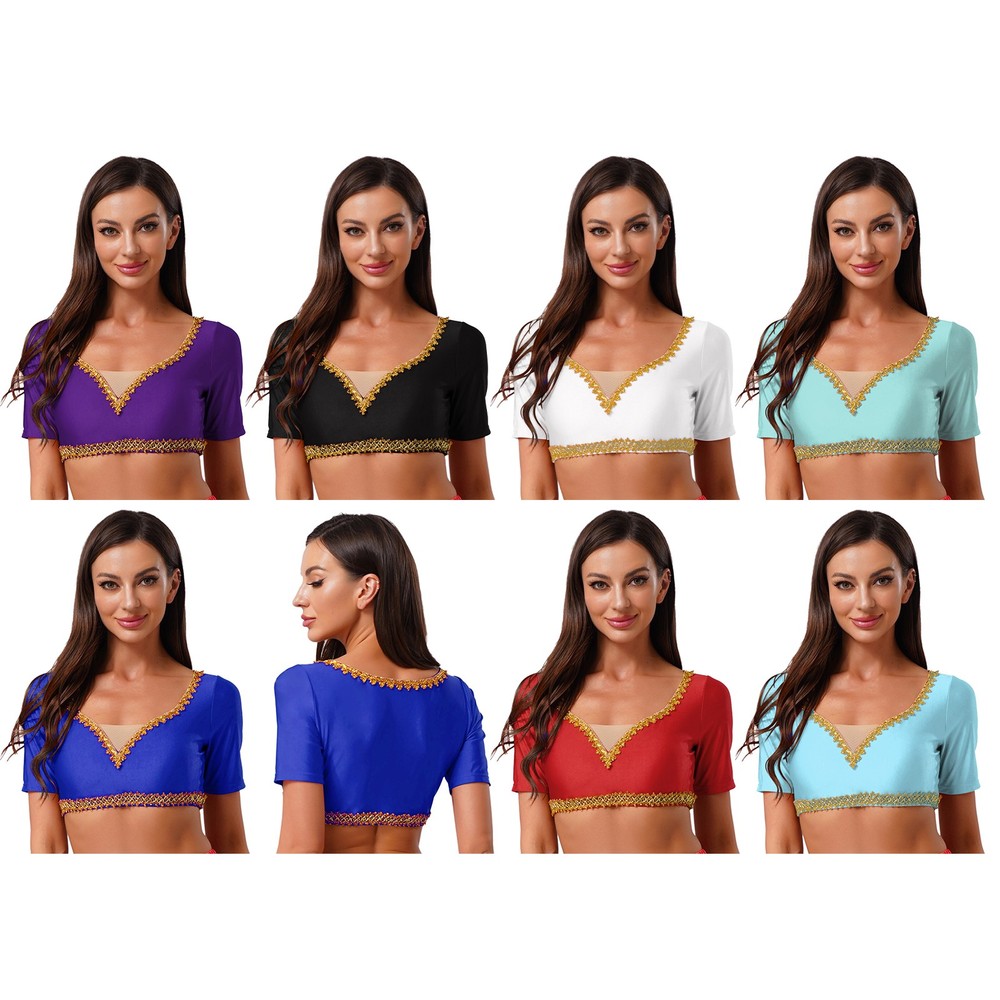 Women Crop Top Themed Party Vest Rave T-shirt Streetwear Blouse Yoga Bra Greek