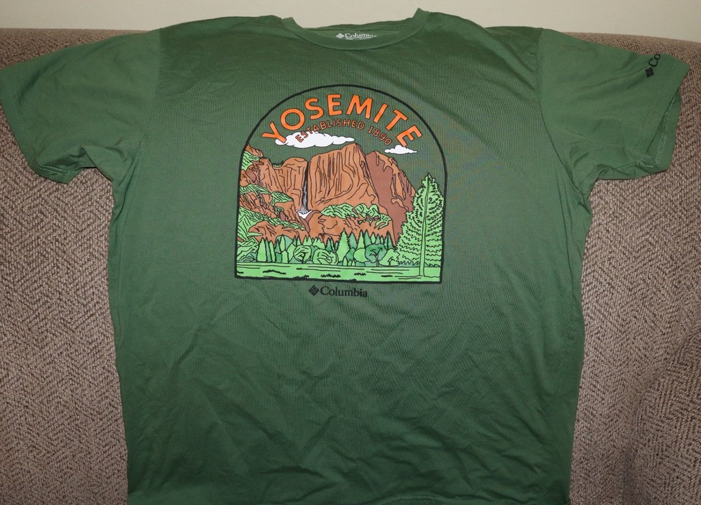 Vintage Columbia Yosemite T Shirt Green Men's Size XL