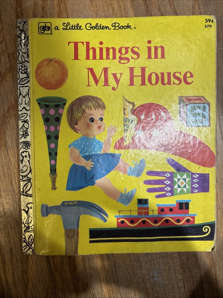 Vintage 1968 Things in My House Little Golden Book Simon and Schuster A edition