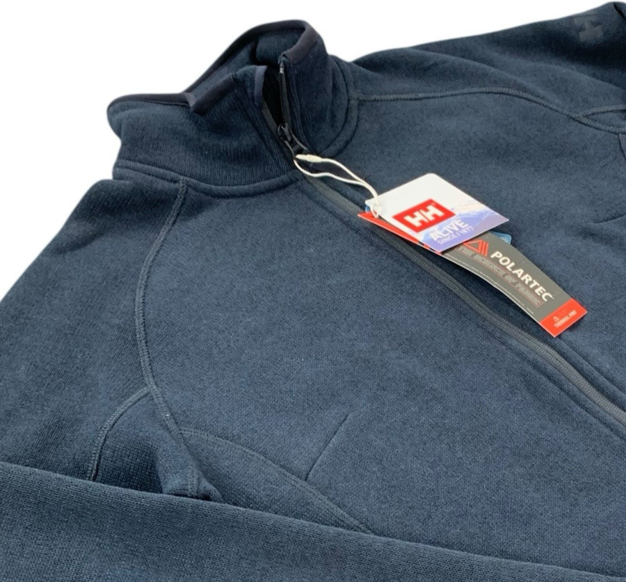 Helly Hansen Womens Varde Fleece 2.0 Full Zip Jacket Navy Medium Chubb Logo
