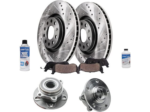 For Audi Q3 Quattro Brake Pad and Rotor and Wheel Hub Kit Detroit Axle 54611JSPH