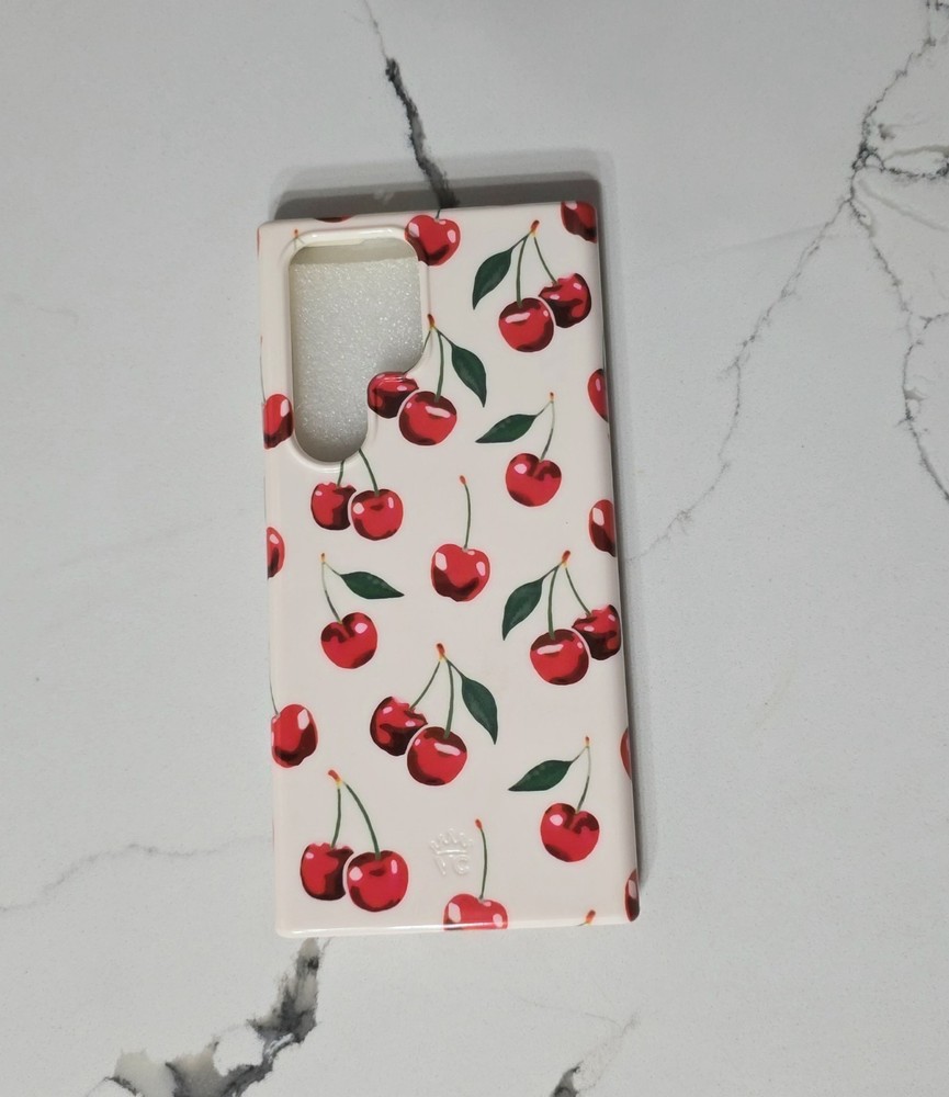 Velvet Caviar White Cherry Print  Phone Case For Samsung Galaxy S23 Ultra