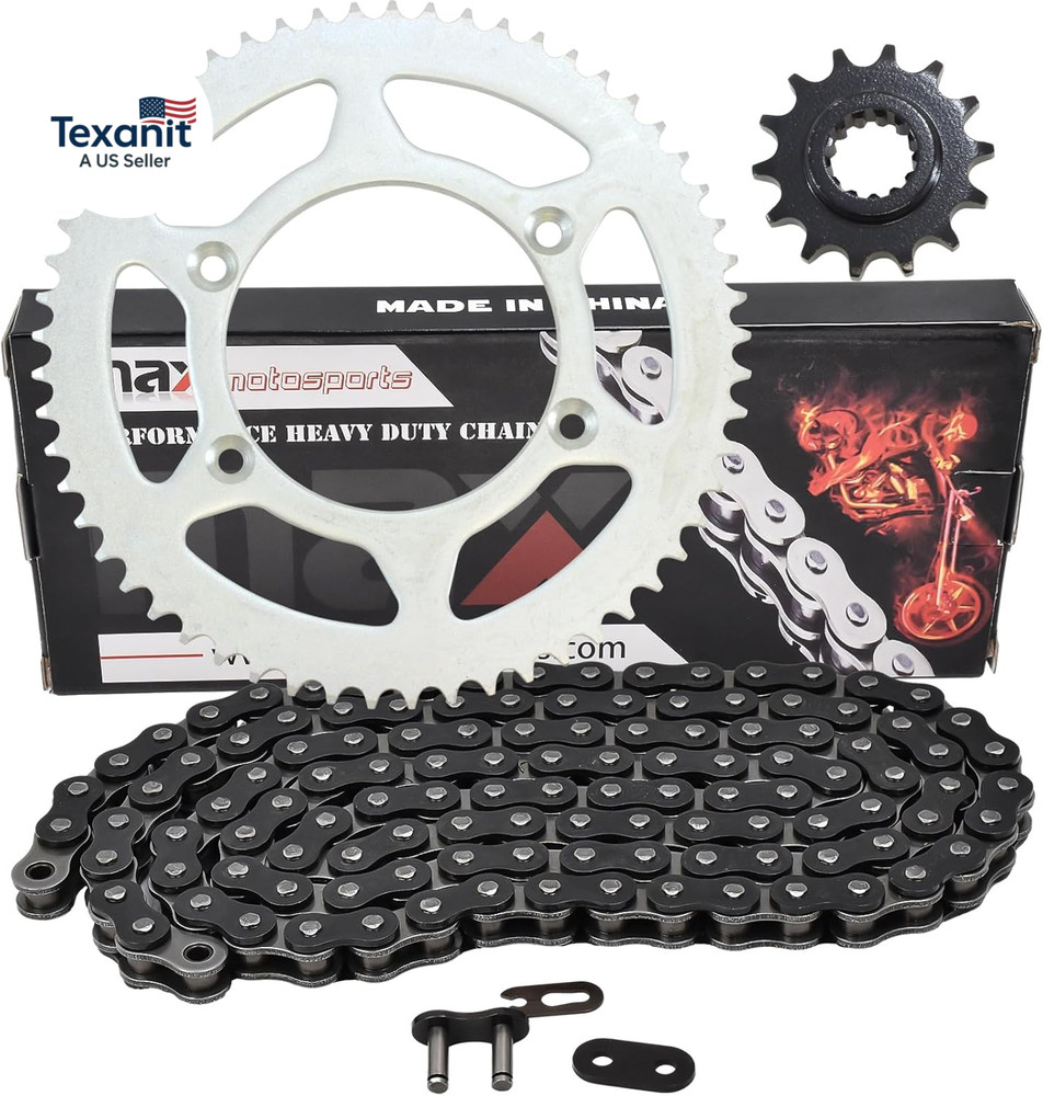 Drive Chain and Sprocket Kit Replacement for Suzuki DRZ125L DR-Z125 L 2003-2024