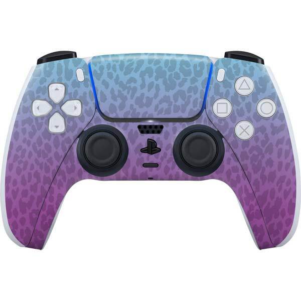 Animal Prints PS5 Controller Skin - Cheetah Print Purple and Blue