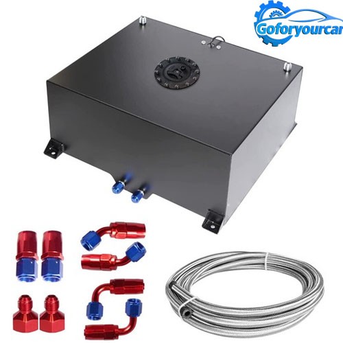 20 Gallon Fuel Cell 80L Gas Tank with Level Sender & 6AN 12FT Fuel Line Kit