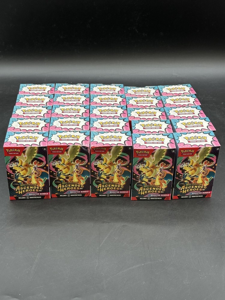 Lot of (25) Pokemon TCG Ascended Heroes Booster Bundles ME02.5 SEALEDPROBSTEIN is actively accepting consignments !!