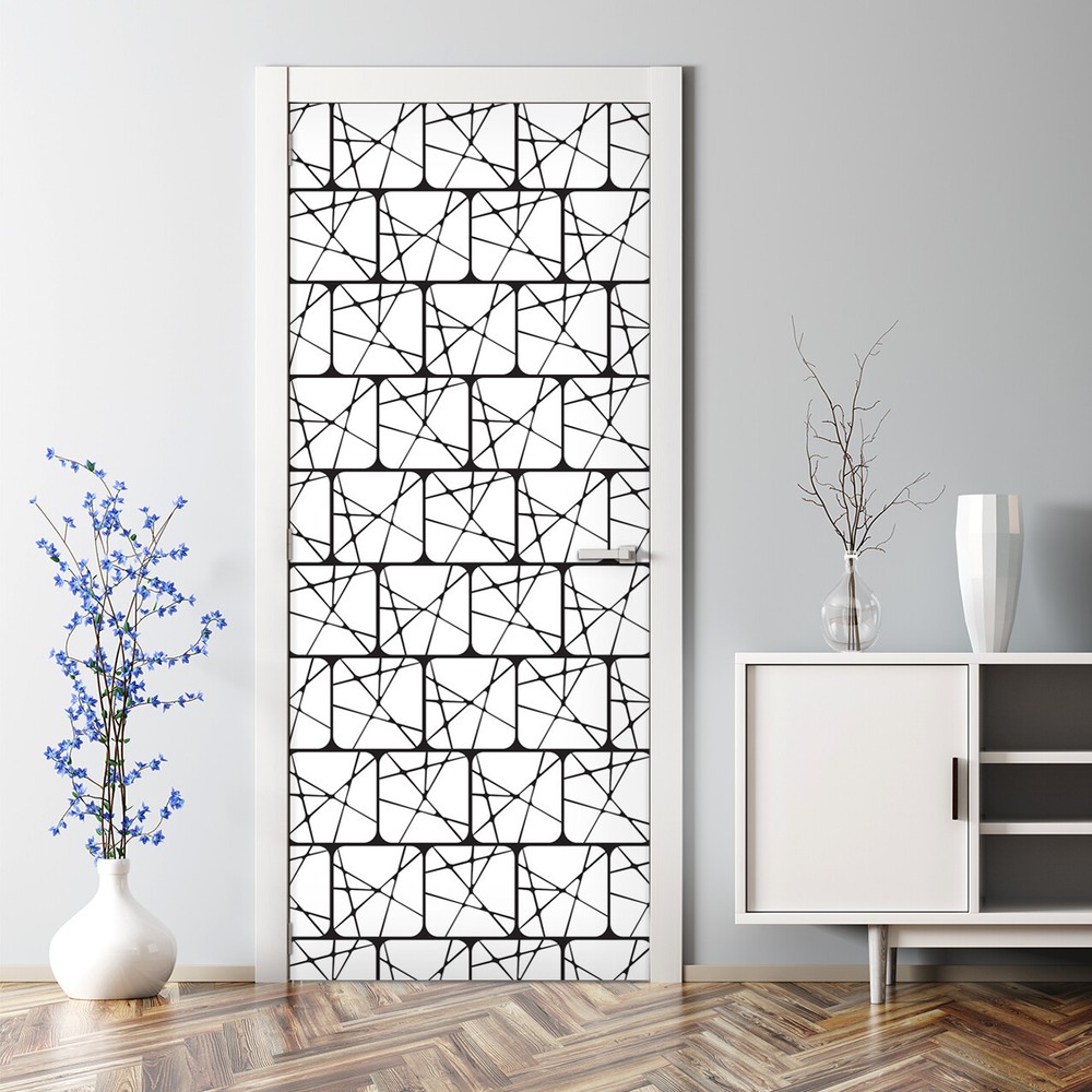 Shattered Brick Geometric Scandinavian Minimalist Door Sticker