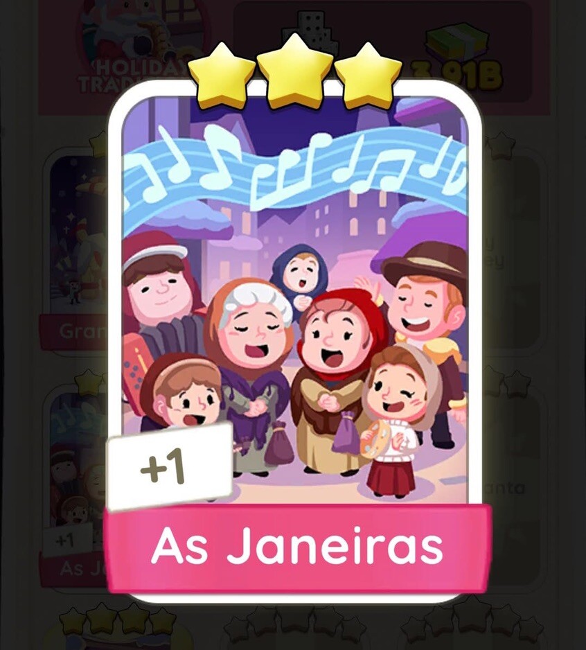 As Janeiras - Monopoly Go - Sticker - 3Star⭐️