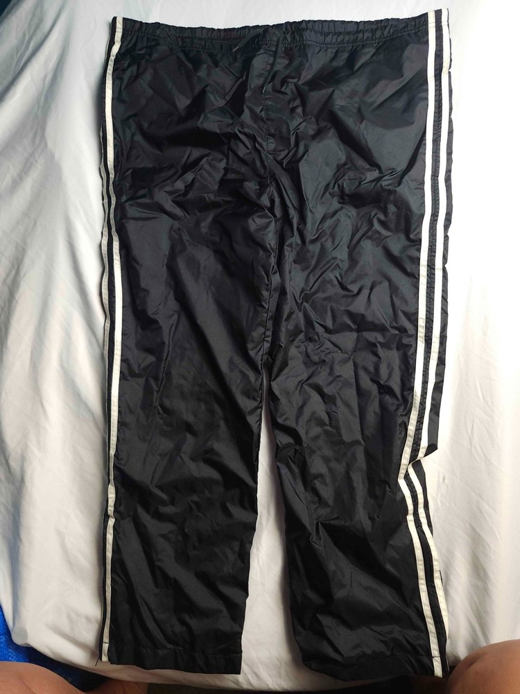 Vintage 90s Windbreaker Track Pants Mens XL Black Grunge Gorpcore Streetwear Y2K