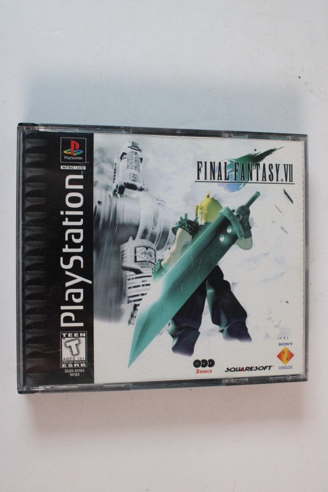 Final Fantasy VII 7 (SONY PlayStation 1, 1997, PS1) Complete, Black Label, NICE