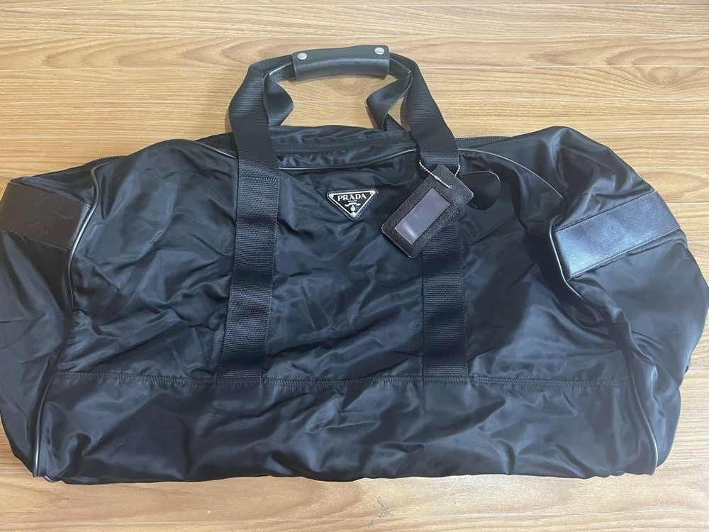 Prada Boston Large Testo Nylon Lock Bag Rare Authentic Pre-Owned