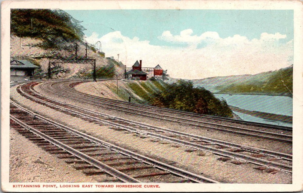 Kittanning Point Horseshoe Curve Railroad Tracks Postcard