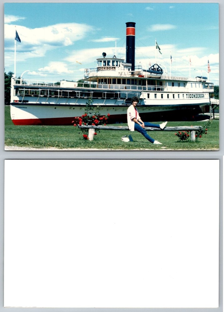 Steamboat Ticonderoga Shelburne Museum Vermont VT Postcard 1970s 1980s