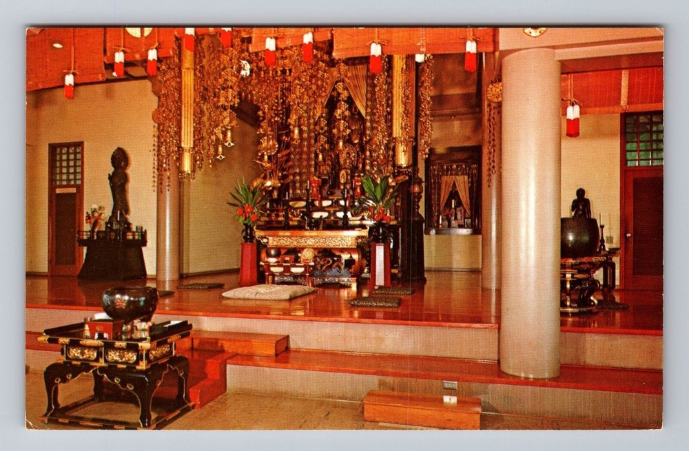 Honolulu HI-Hawaii Soto Zen Buddhist Temple Shrine Vintage Postcard