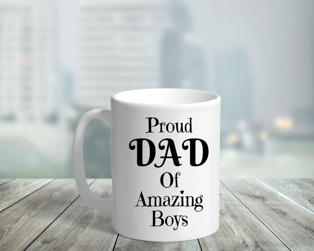 Dad Mug Proud Dad Of Amazing Boys Coffee Mug Dad Coffee Mug Appreciation Gift