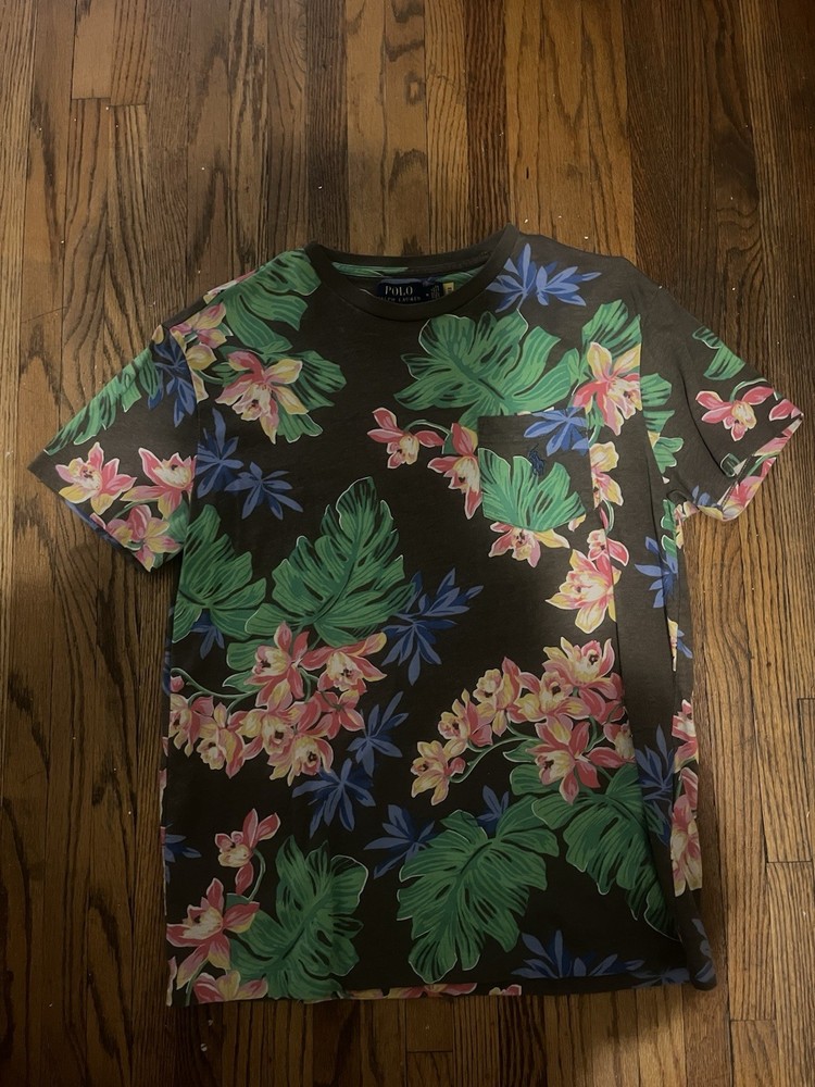 Polo Ralph Lauren Floral T-shirt Men Sz M (read description)