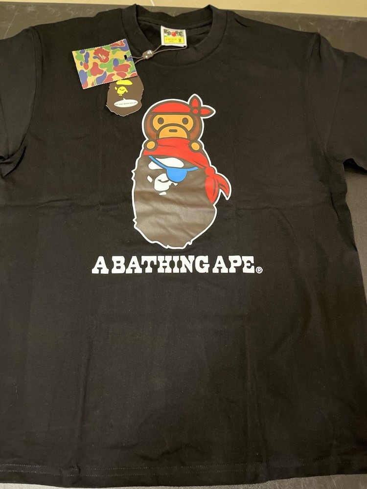 Bathing Ape Pirate Milo On Ape Head T-shirt Size Medium